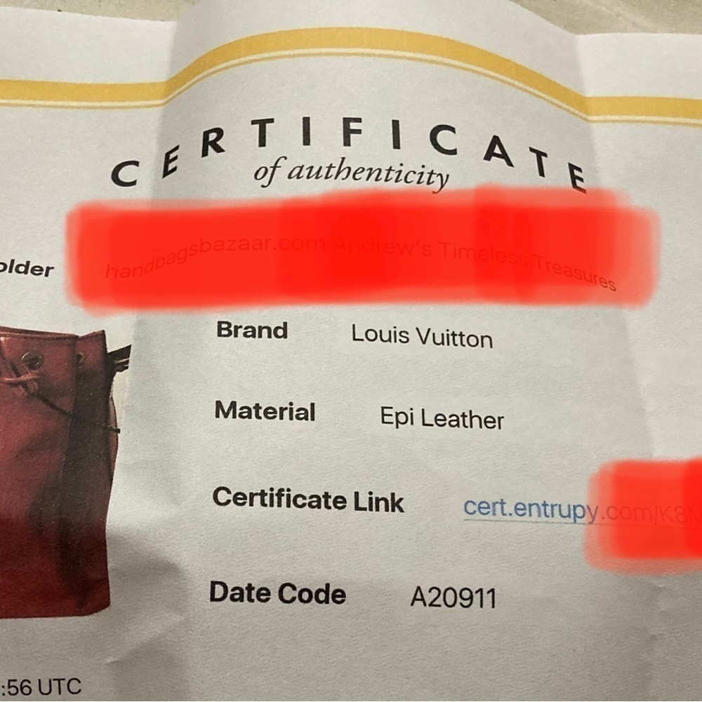 LOUIS Vuitton Petit Noe Red Epi Purse Drawstring Bucket Bag Rare LV Auth Vintage - Picture 11 of 11